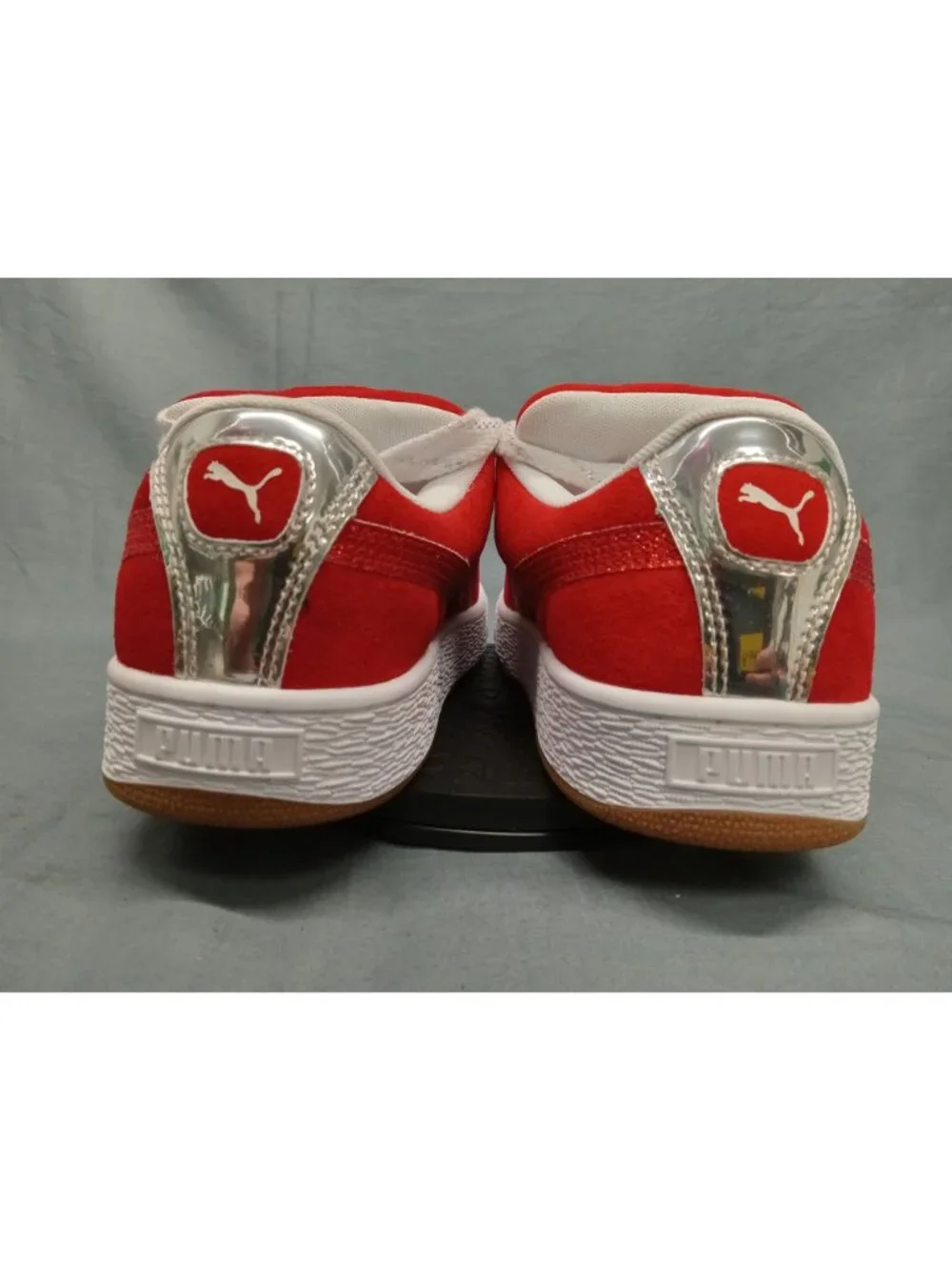 Puma XL Holiday Glitz JR 401805 01 Red White Silve Girls Size 6.5 NEW NO BOX!